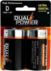 Dual power בליסטר 2 סוללות DUAL POWER  D-LR20